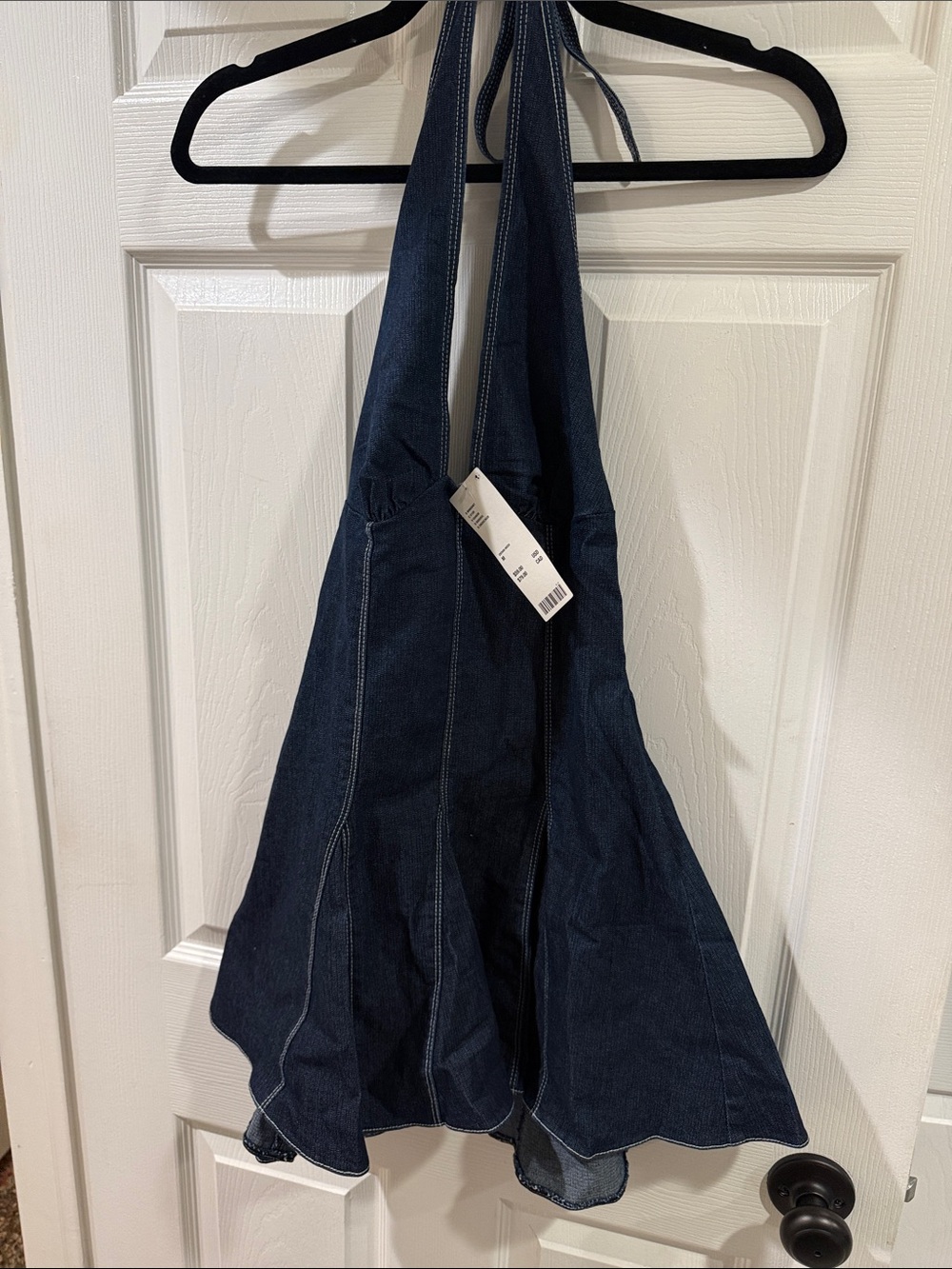 Urban Outfitters Navy Halter Denim Mini Dress